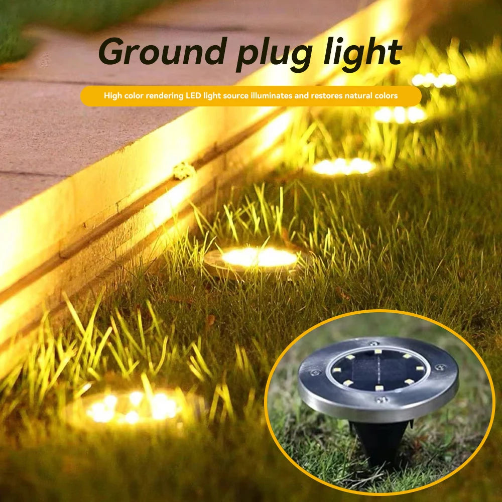 Solar Bodenleuchten 6er Set – Wasserdichte LED Gartenbeleuchtung IP44