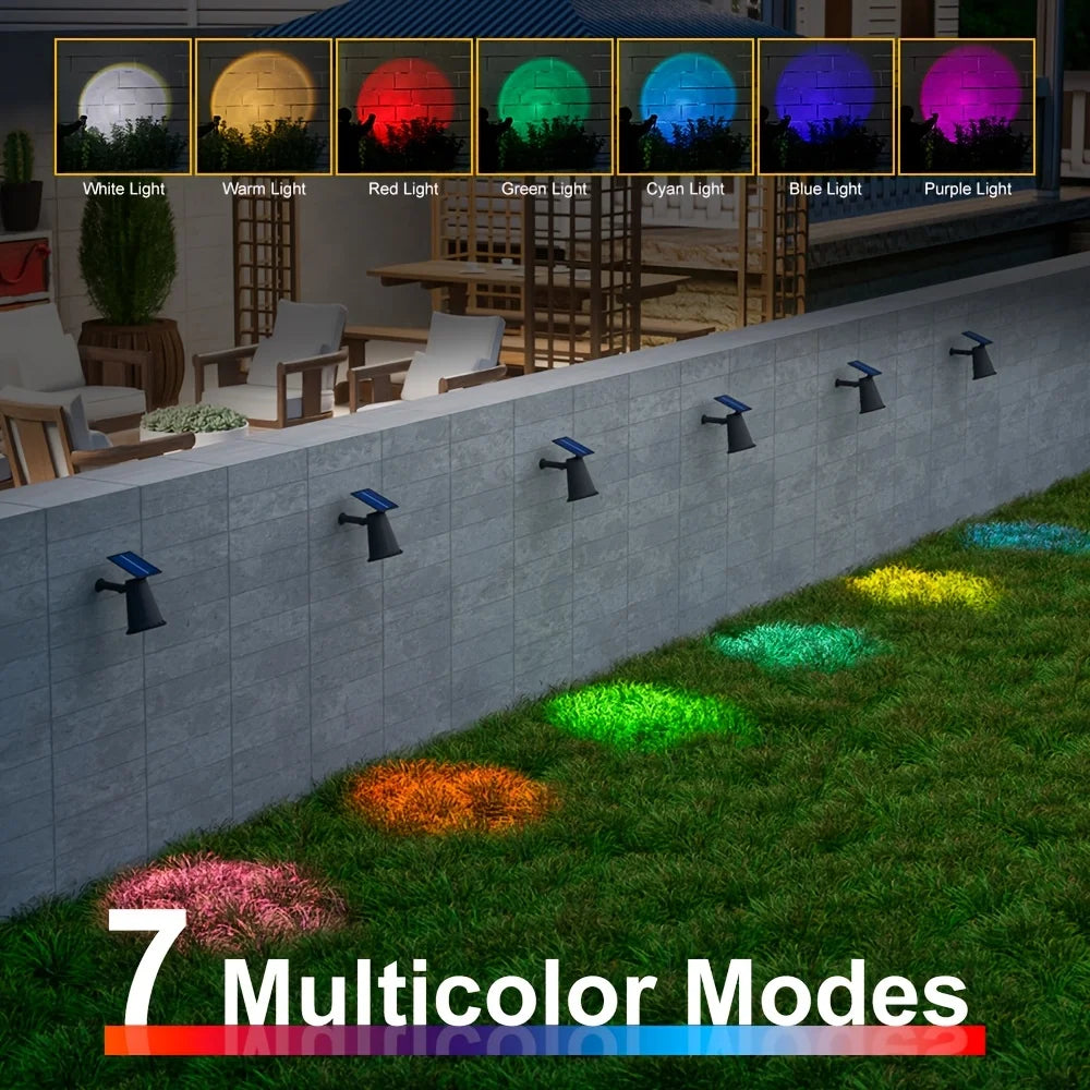 RGB Solar Spotlights für Garten & Terrasse – Wetterfest IP44