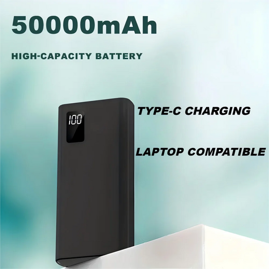 50000mAh Power Bank Fast Charging With LED Display 4 USB Output Ports Portable Charger Powerbank For Huawei iPhone Xiaomi Laptop