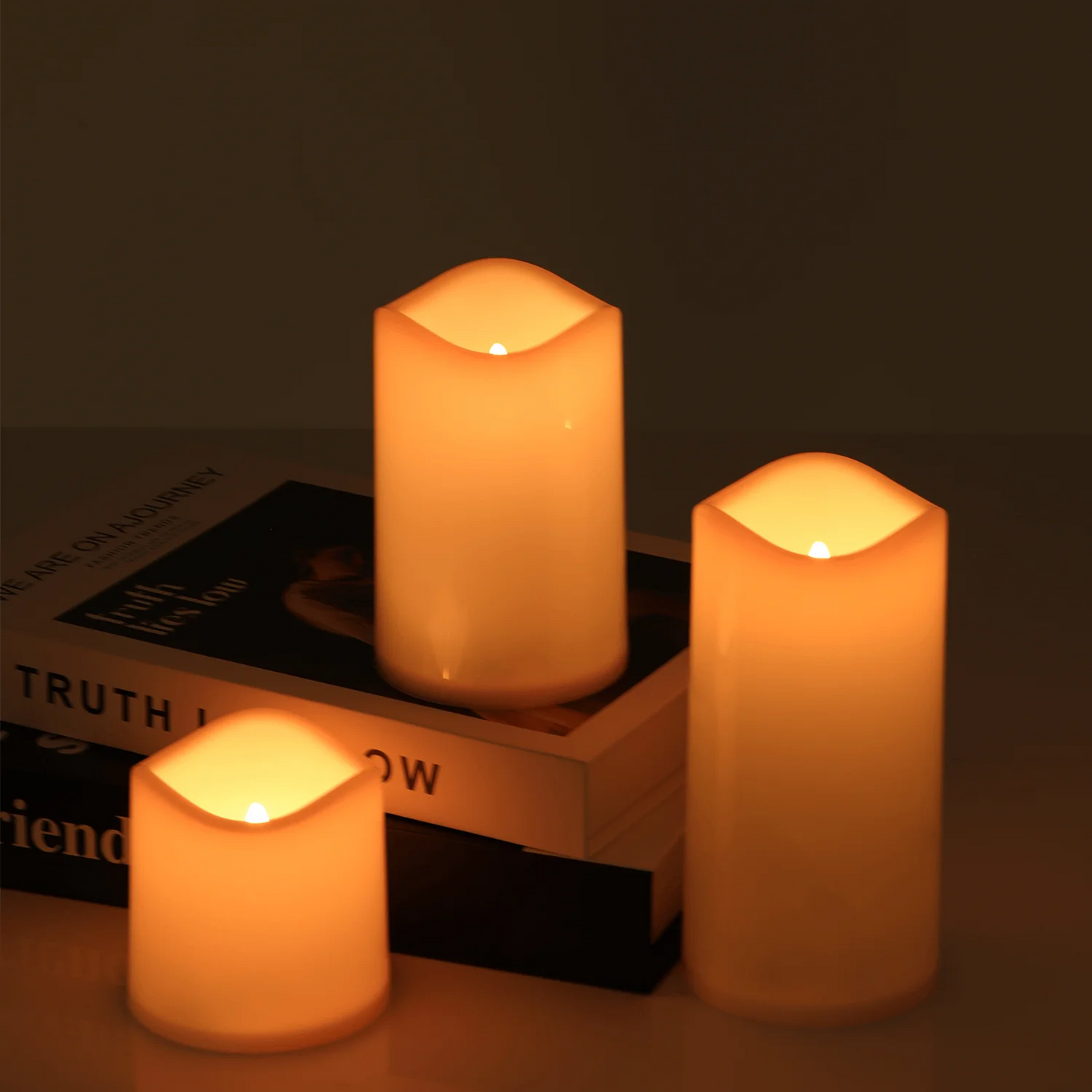 3er LED Kerzen Set mit Fernbedienung & Timer