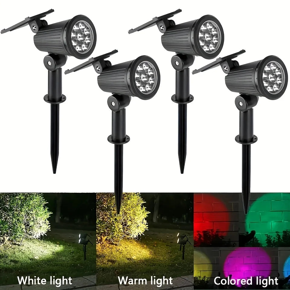 RGB Solar Spotlights für Garten & Terrasse – Wetterfest IP44