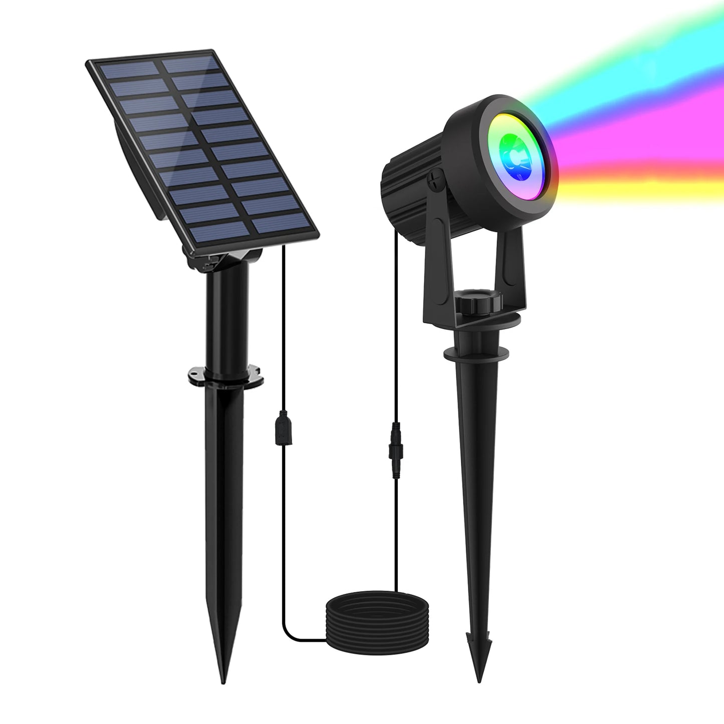 RGB Solar Spotlights IP65 – Wasserdichte Gartenbeleuchtung für Außenbereiche