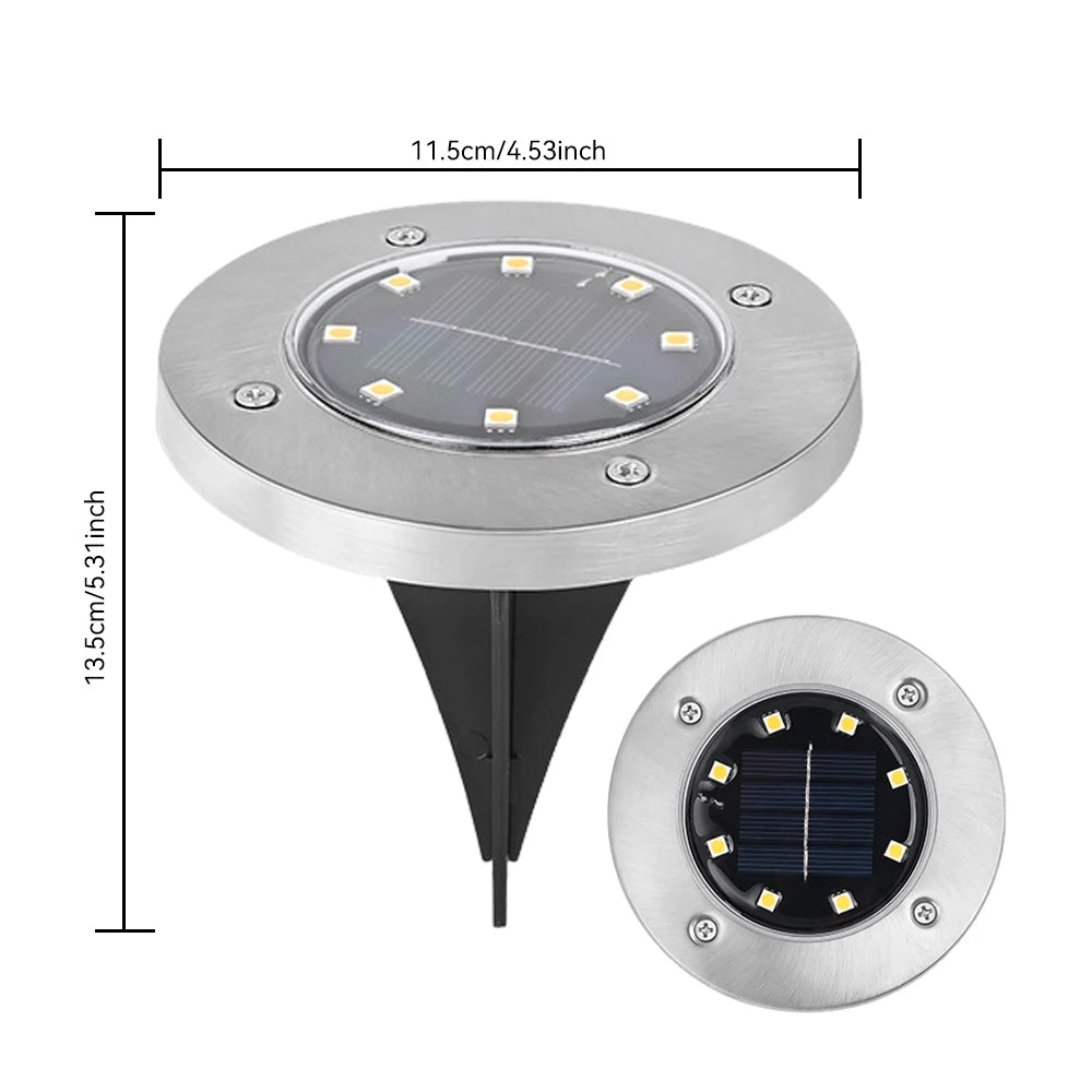 Solar Bodenleuchten 6er Set – Wasserdichte LED Gartenbeleuchtung IP44