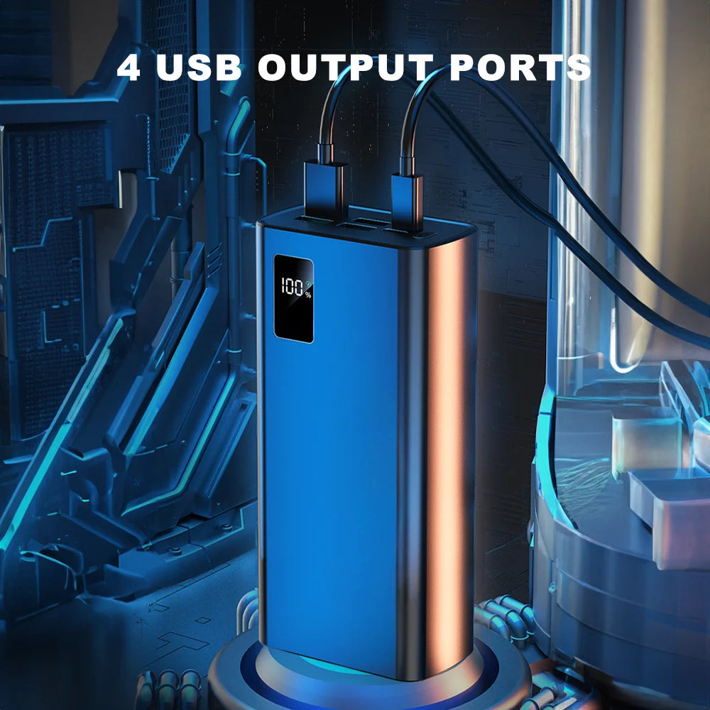Travel Power Bank 50000mAh With 5 Outputs & 2 input High Capacity External Battery Bank for iPhone Samsung Galaxy