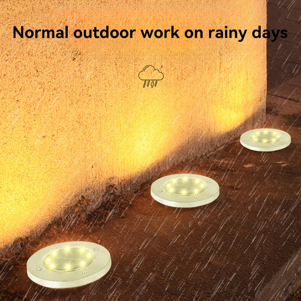 Solar Bodenleuchten 6er Set – Wasserdichte LED Gartenbeleuchtung IP44