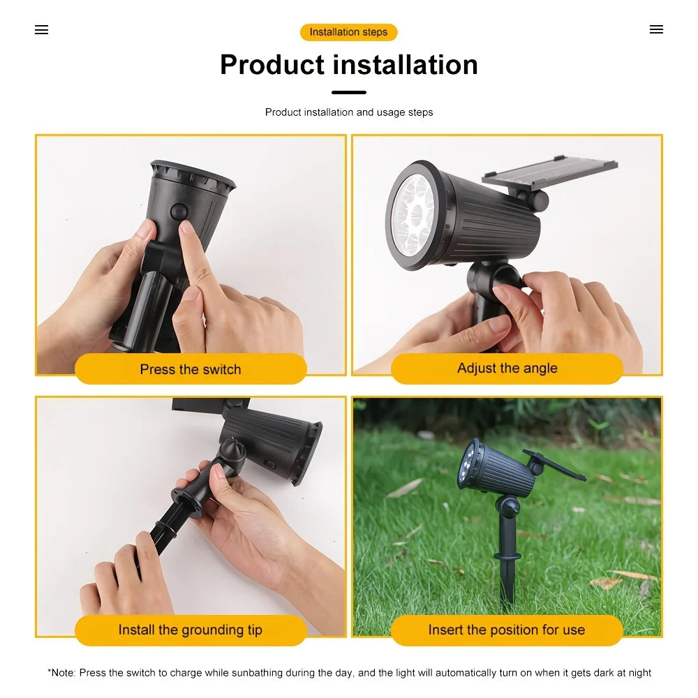 RGB Solar Spotlights für Garten & Terrasse – Wetterfest IP44