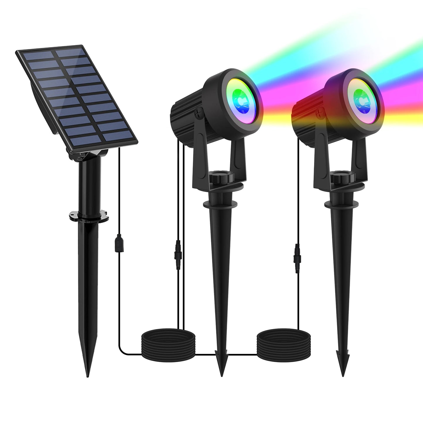 RGB Solar Spotlights IP65 – Wasserdichte Gartenbeleuchtung für Außenbereiche