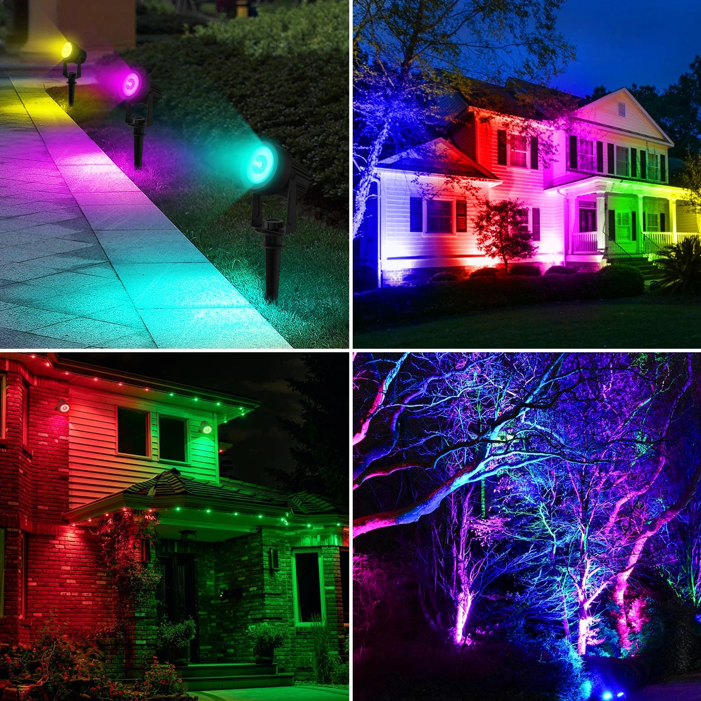 RGB Solar Spotlights IP65 – Wasserdichte Gartenbeleuchtung für Außenbereiche