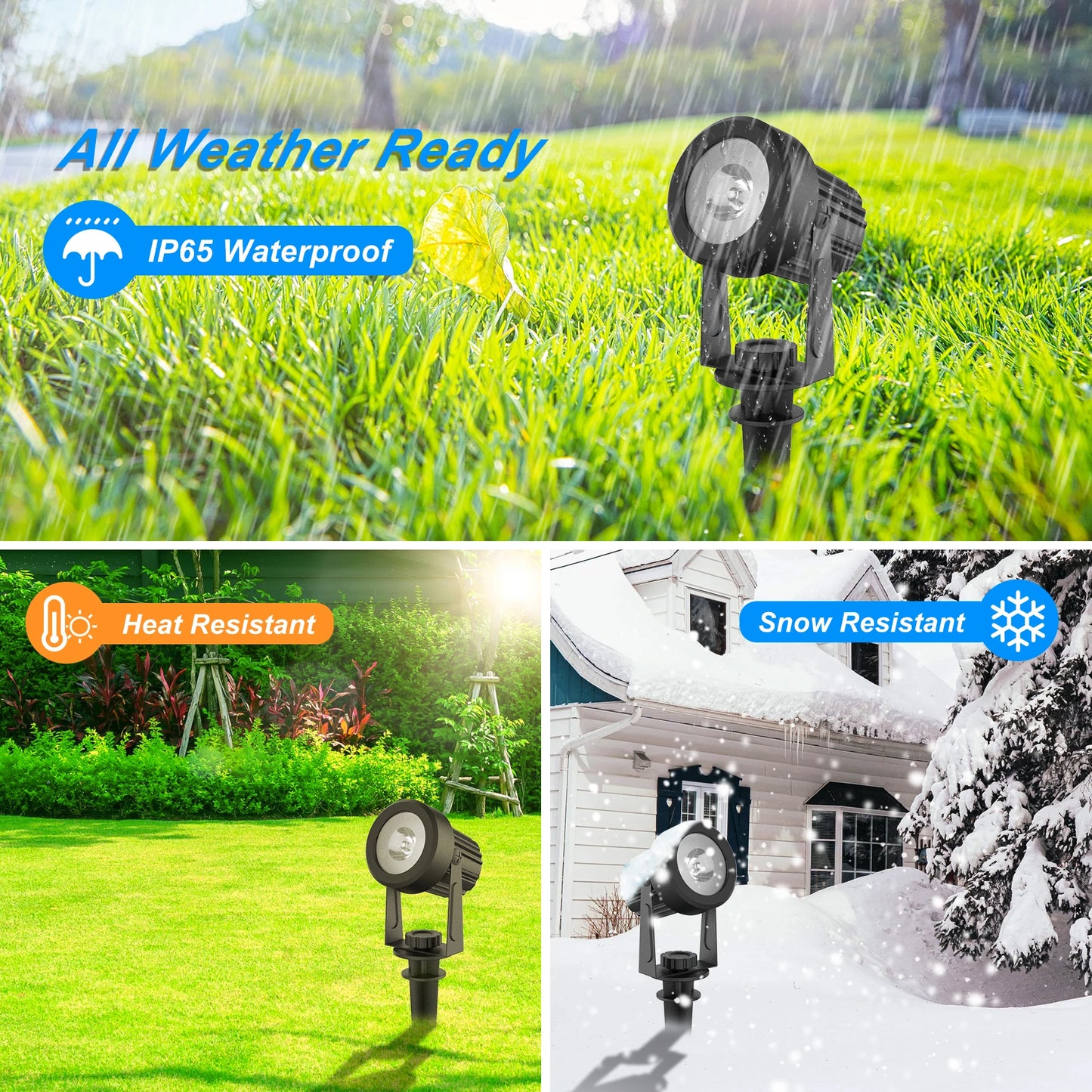 RGB Solar Spotlights IP65 – Wasserdichte Gartenbeleuchtung für Außenbereiche