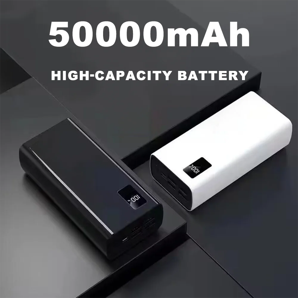 Travel Power Bank 50000mAh With 5 Outputs & 2 input High Capacity External Battery Bank for iPhone Samsung Galaxy